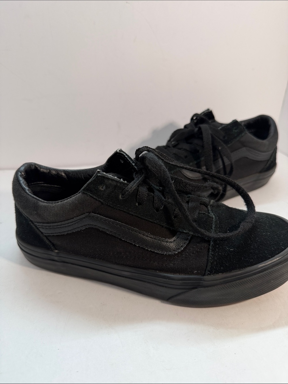Vans Black Low-Top Canvas & Suede Sneakers